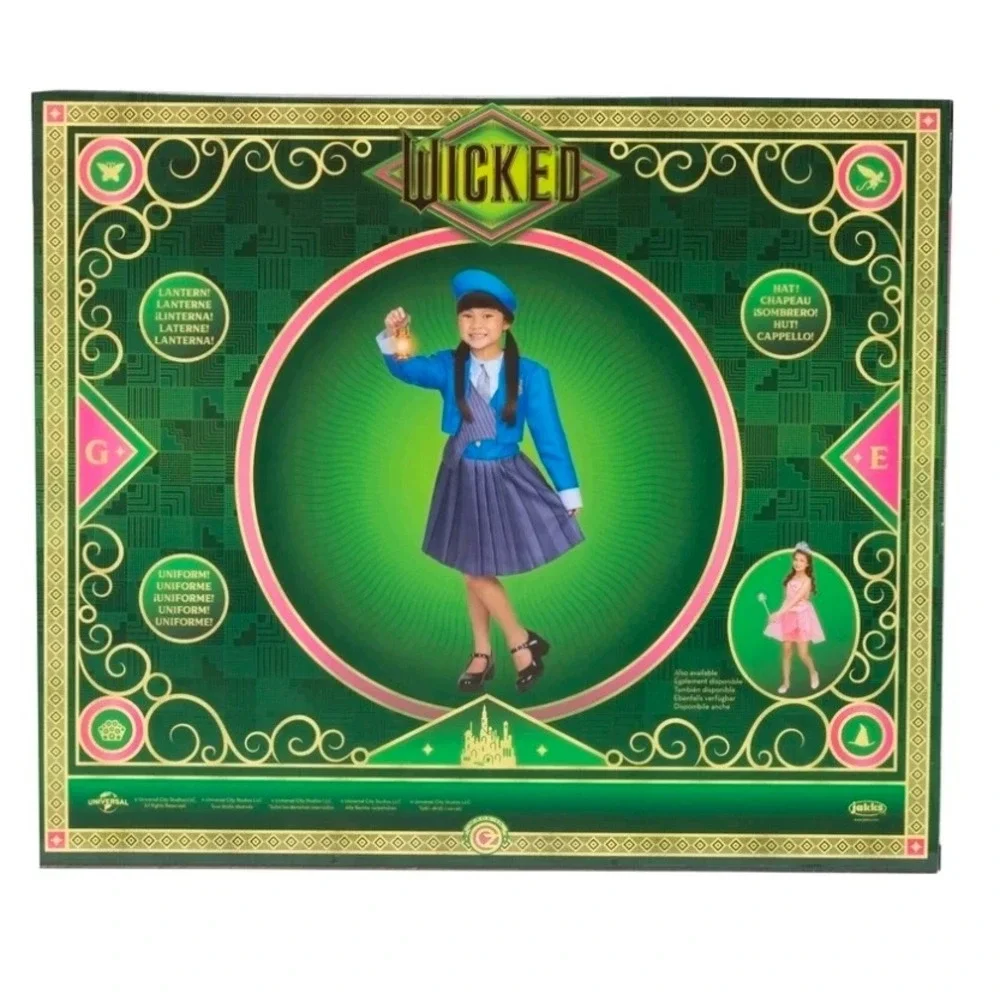 Wicked Movie Shiz University Uniform Costume Light Up Lantern 4-6X Jakks Pacific
